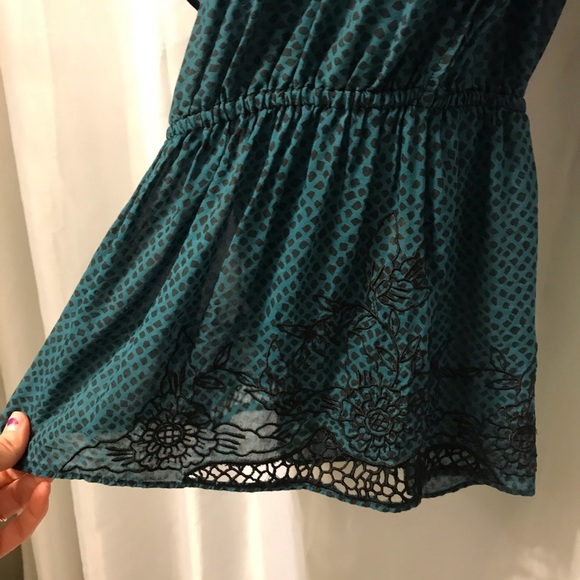 Free People green and black tunic with low waist M - Picture 4 of 8